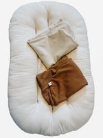 Little Mae & Co Caramel Waffle Baby Lounger Cover Snuggle Me Compatible - Everetts Place Boutique - 