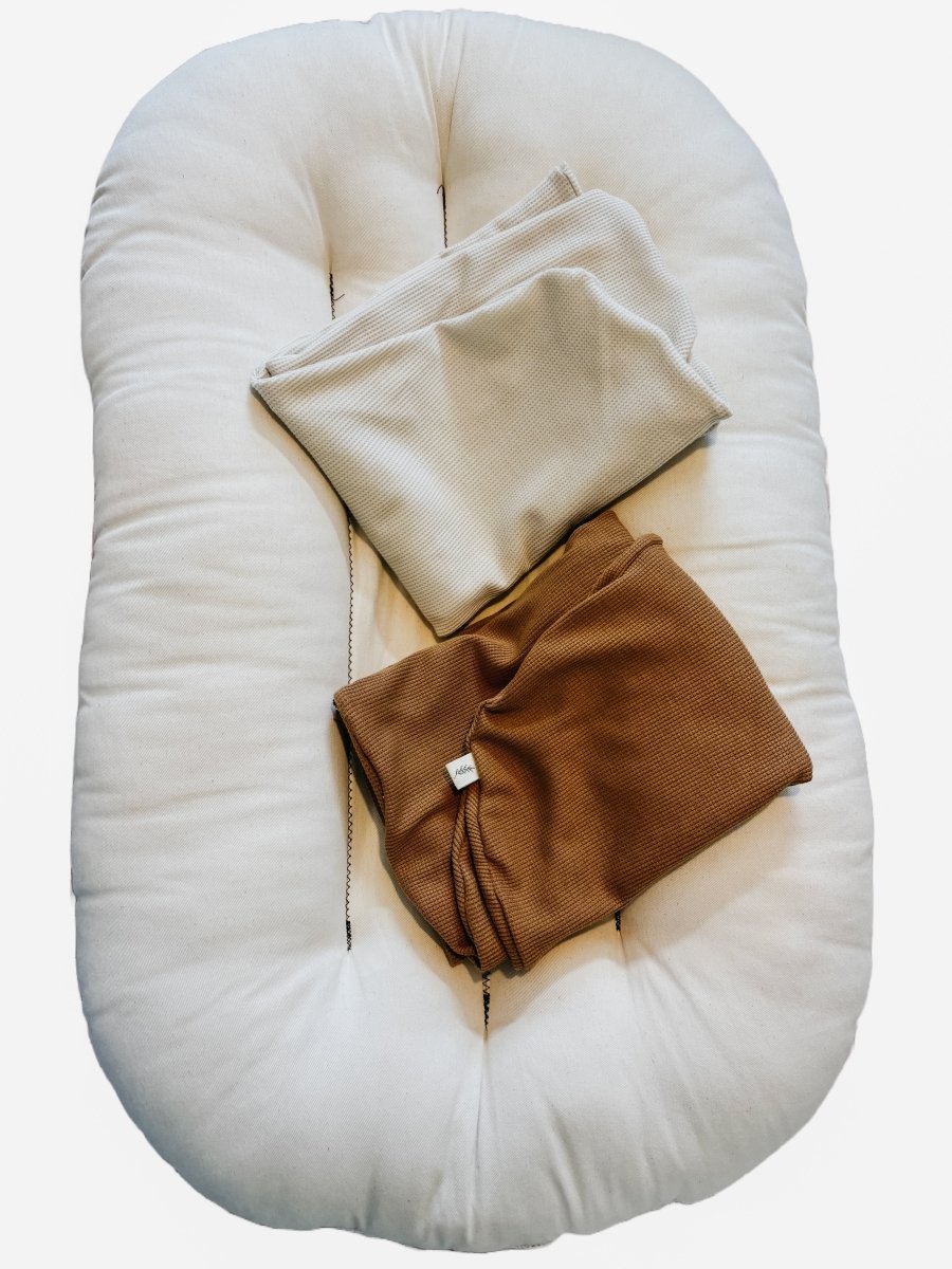 Little Mae & Co Caramel Waffle Baby Lounger Cover Snuggle Me Compatible - Everetts Place Boutique - 