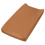 Little Mae & Co Caramel Waffle Brown Changing Pad Cover - 