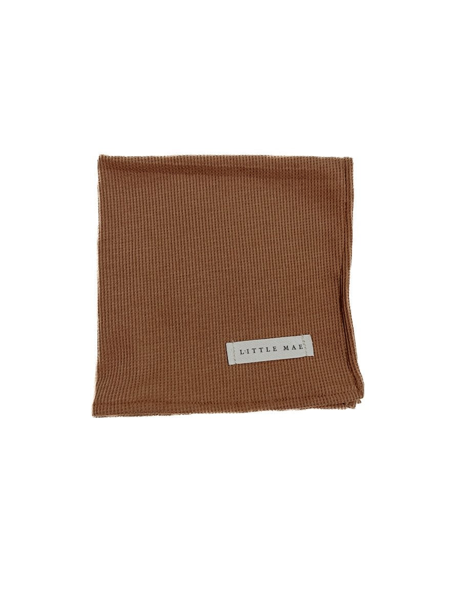 Little Mae & Co Caramel Waffle Knit Baby Blanket Cozy Fall Snuggle Time - Everetts Place Boutique - 