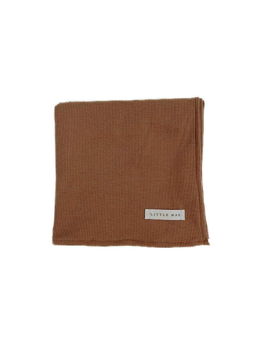 Little Mae & Co Caramel Waffle Knit Baby Blanket Cozy Fall Snuggle Time - Everetts Place Boutique - 