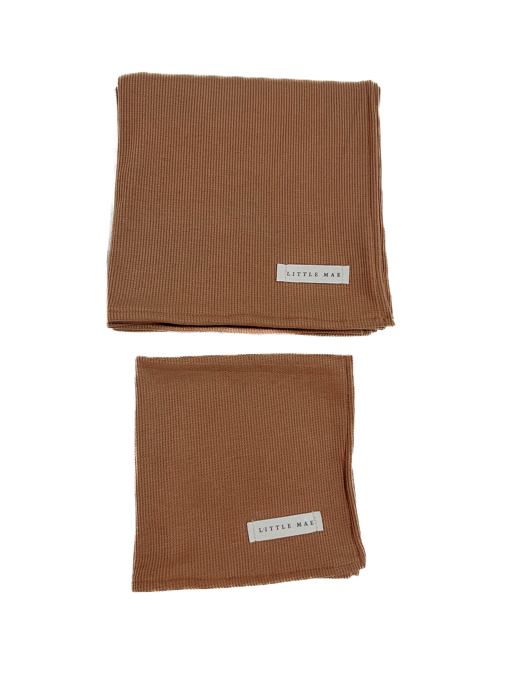 Little Mae & Co Caramel Waffle Knit BlanketEveretts Place