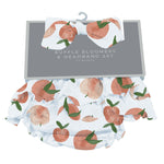 Newcastle Classics Carnelian Peaches Ruffle Bloomers and Headband Set for Infants - Apparel & Accessories > Clothing > Baby & Toddler Clothing > Baby & Toddler Bottoms Bloomer/Headband Sets