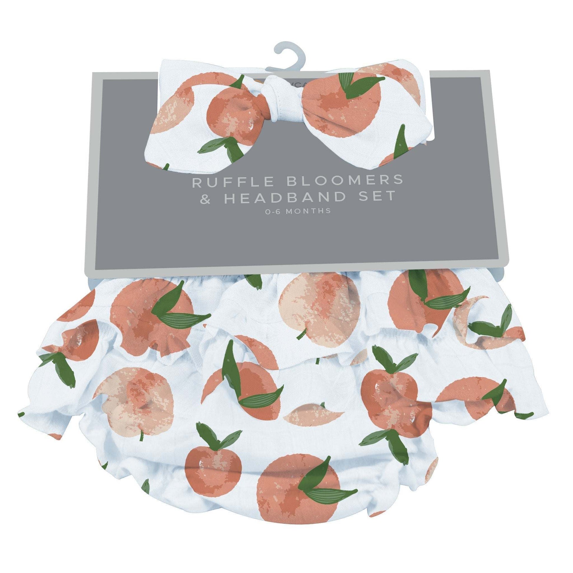 Carnelian Peaches Ruffle Bloomers and Headband Set for 0 to 12 Months 100 Percent Bamboo Newcastle Classics