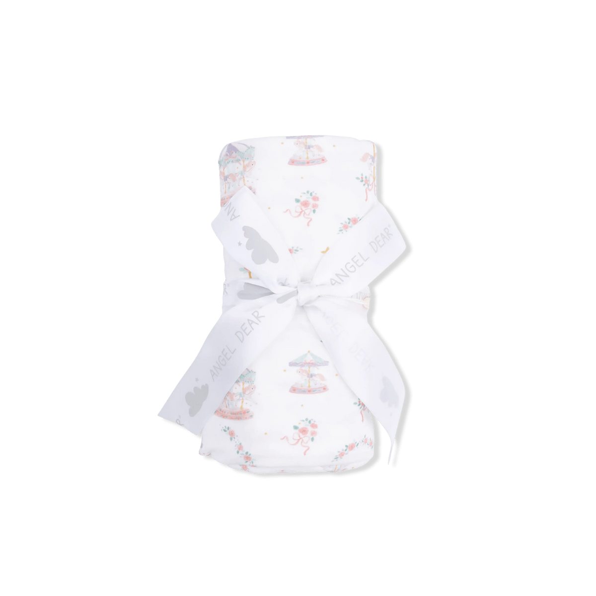 Angel Dear Carousel with Bows - Swaddle Blanket - 