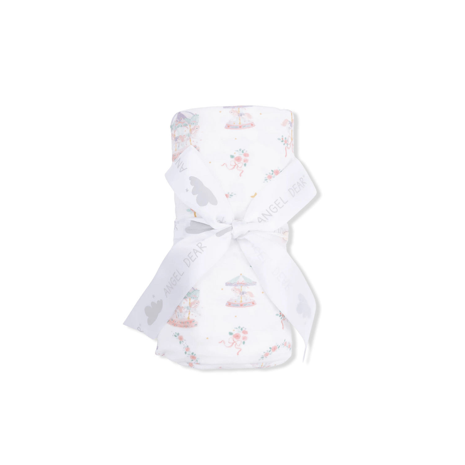 Angel Dear Carousel with Bows - Swaddle Blanket - 