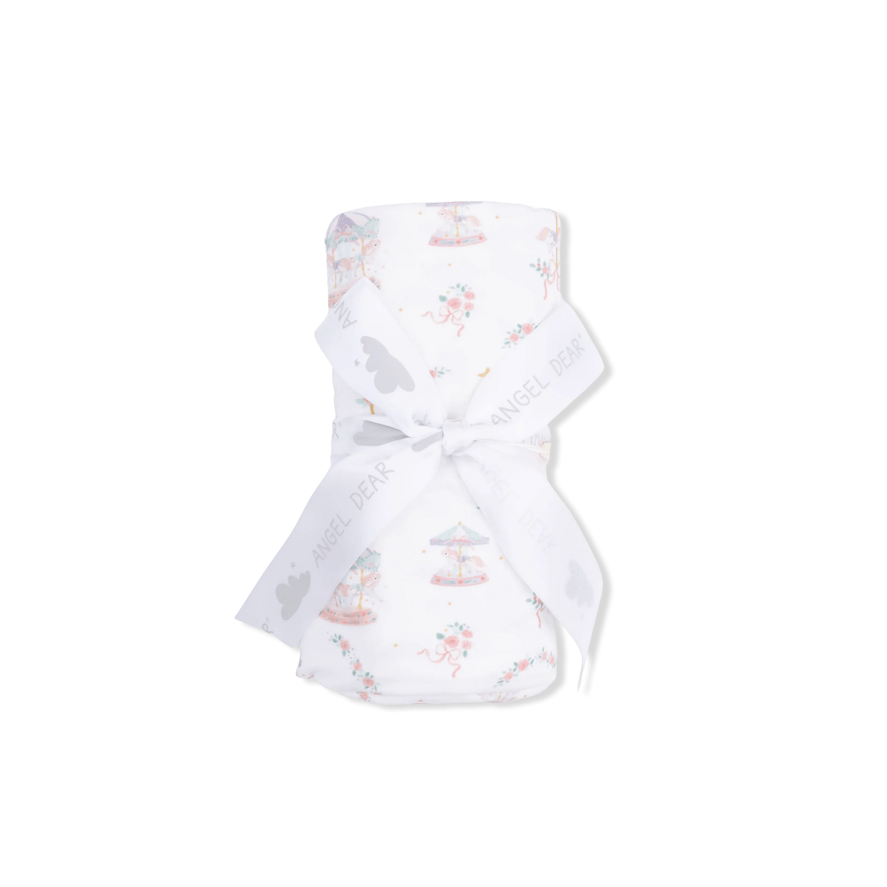 Angel Dear Carousel with Bows - Swaddle Blanket - 