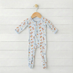 Soft Bamboo Footie - Carrot Crew Print by Bestaroo