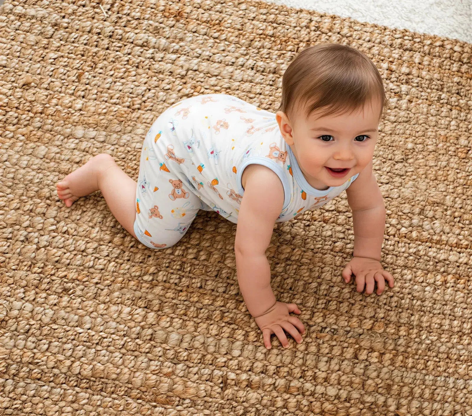 Bestaroo Carrot Crew Shortall Baby Sleeveless Bamboo One Piece For Summer - 