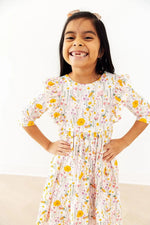 Mila & Rose ® Carrot Cutie 3/4 Sleeve Ruffle Twirl Dress - 