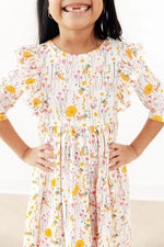 Mila & Rose ® Carrot Cutie 3/4 Sleeve Ruffle Twirl Dress - 