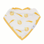Goosewaddle® | Newborn Baby Blankets Toys Teethers Bibs & More Carrots and Shapes Orange Muslin and Terry Cloth Bib Set