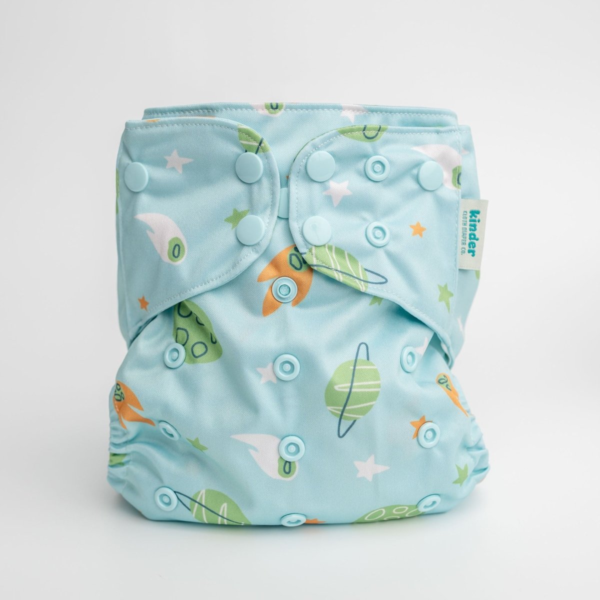Kinder Cloth Diaper Co. Space and Sky: Essentials Pocket Cloth Diaper with Athletic Wicking Jersey, Grows with your Baby