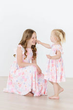 Mila & Rose ® Castles & Rainbows Flutter Sleeve Twirl Dress - 