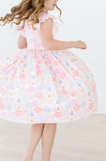 Mila & Rose ® Castles & Rainbows Flutter Sleeve Twirl Dress - 