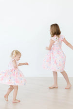 Mila & Rose ® Castles & Rainbows Flutter Sleeve Twirl Dress - 