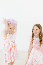 Mila & Rose ® Castles & Rainbows Flutter Sleeve Twirl Dress - 