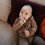 Mushie Cat Figurine Teether for Babies Non Toxic Silicone Soothing Gums - 