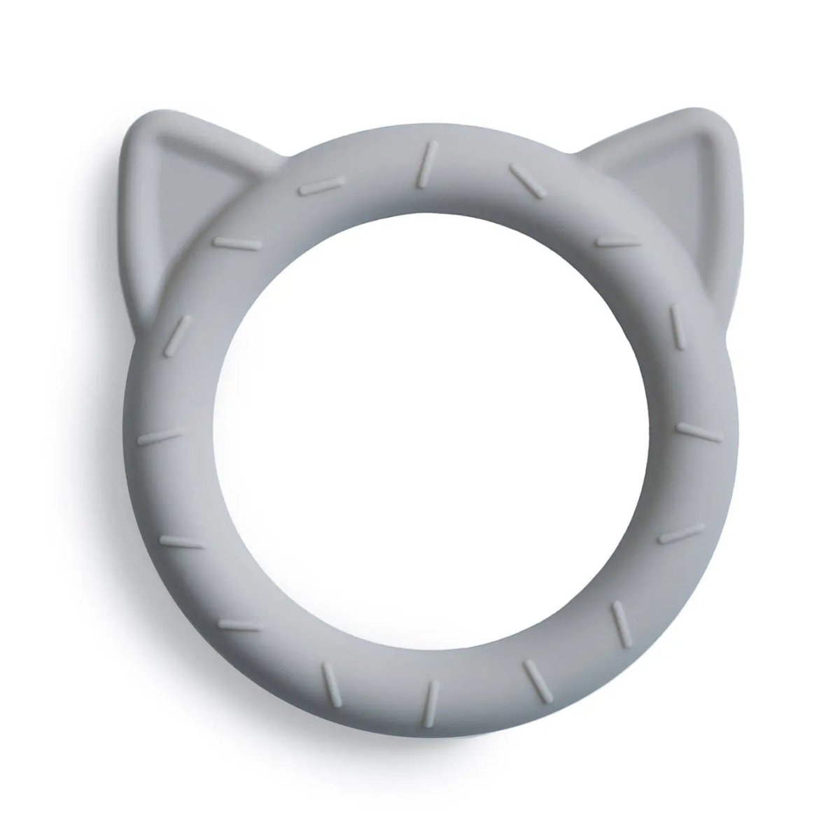 Mushie Cat Teether for Babies Made from Non-Toxic Food Grade Silicone Easy to Grip Safe and Stylish Design -