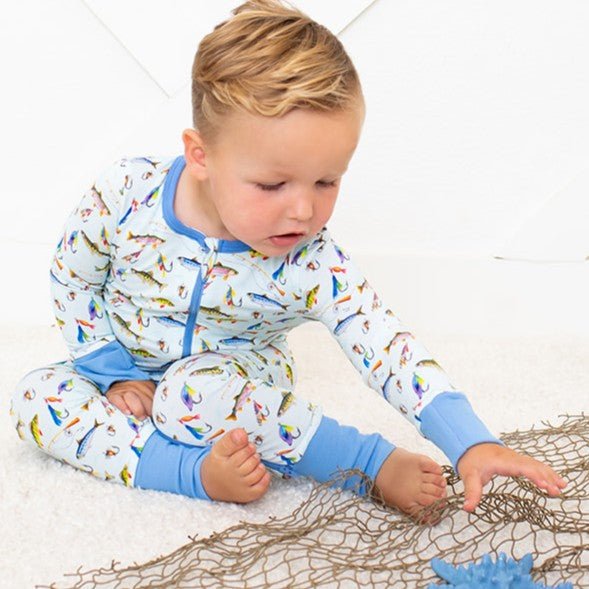 Bamboo Convertible Coverall - Catch of the Day Print
