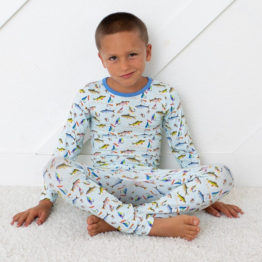 Bamboo Long Sleeve Pajamas - Catch of the Day