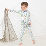 Bestaroo Catch Of The Day Pajama Set For Kids With Colorful Fish Print - 