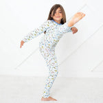Bestaroo Catch Of The Day Pajama Set For Kids With Colorful Fish Print - 