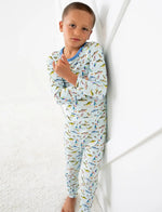 Bestaroo Catch Of The Day Pajama Set For Kids With Colorful Fish Print - 