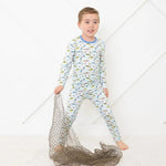 Bestaroo Catch Of The Day Pajama Set For Kids With Colorful Fish Print - 