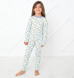 Bestaroo Catch Of The Day Pajama Set For Kids With Colorful Fish Print - 