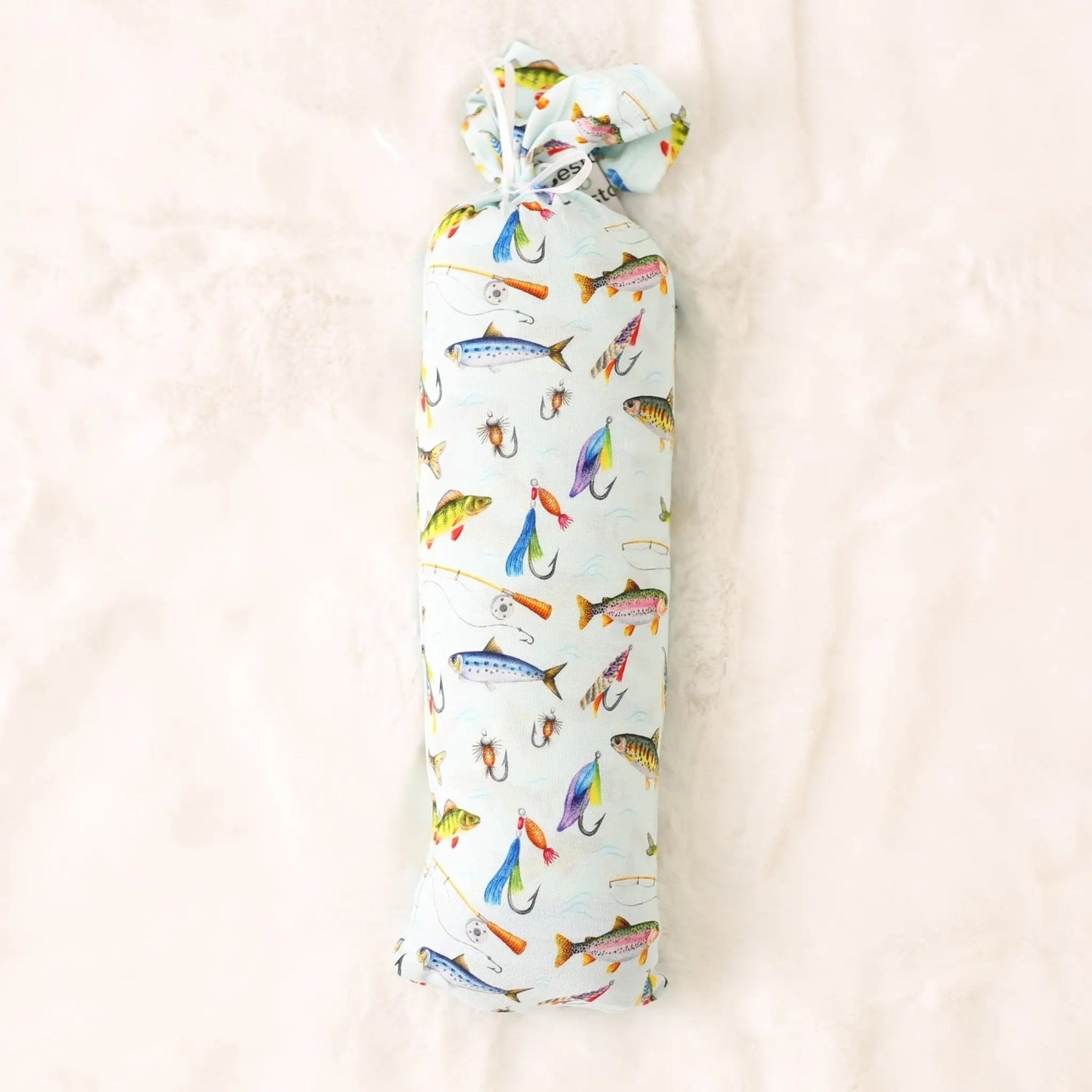 Bestaroo Catch Of The Day Swaddle With Fall Fish Print 45x45 For Babies - 