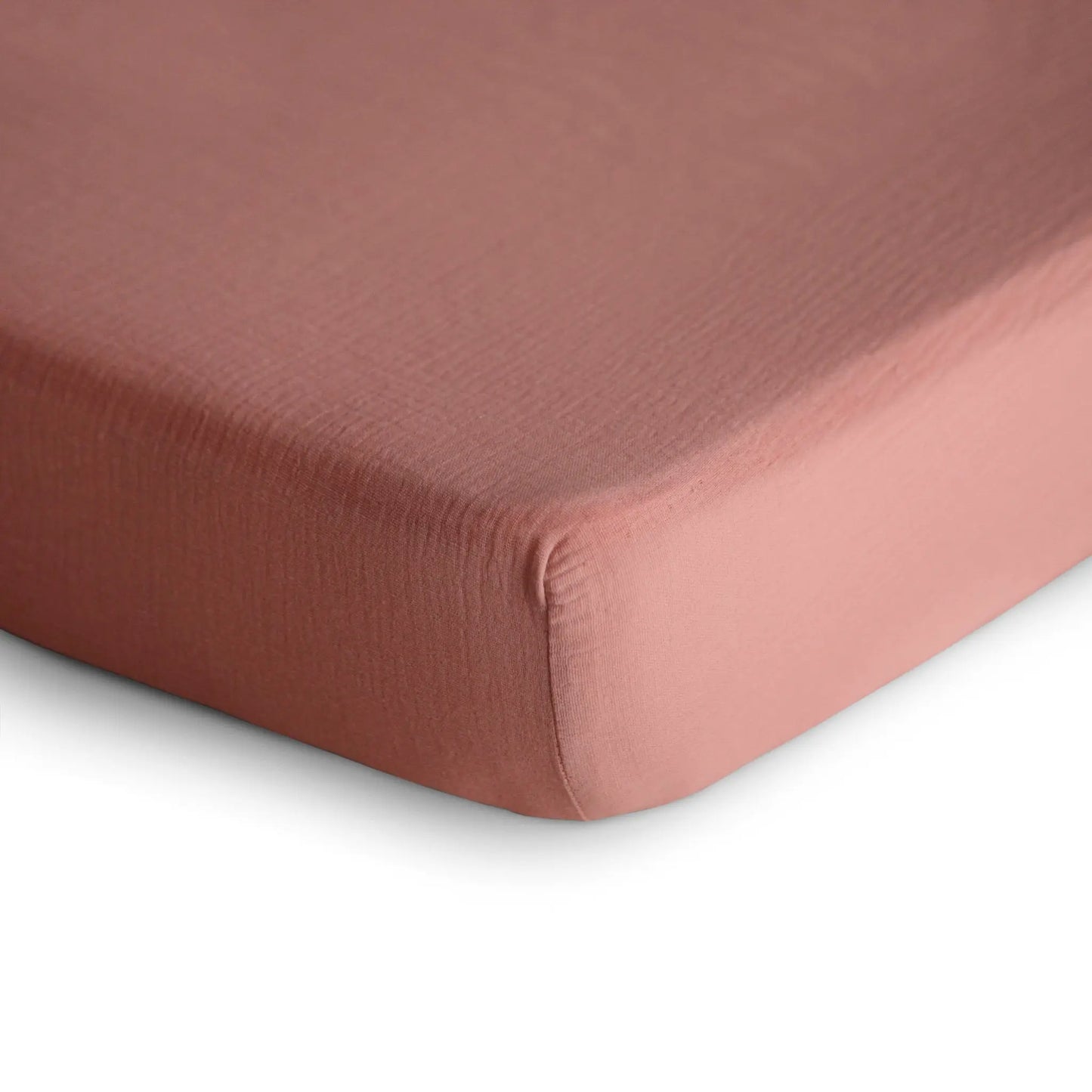 Mini Muslin Crib Sheet 100 Percent Cotton Extra Soft Breathable Fabric Full Elastic Edges Pre-Washed For Softness Mushie