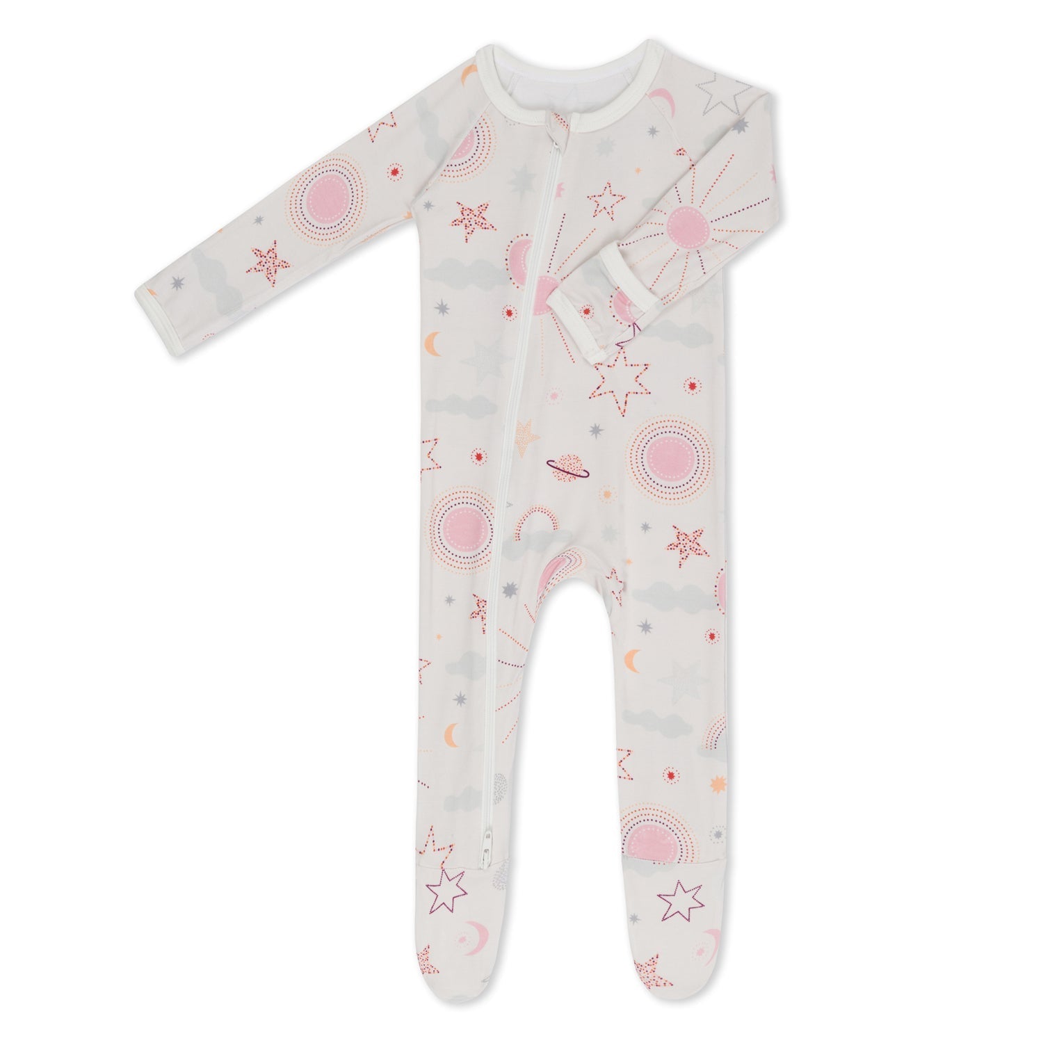 Bamboo Footie Pajamas - Celestial Print