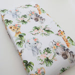 Honey Lemonade Soft Stretchy Changing Pad Cover with Africa Animals Design for Babies - Baby & Toddler > Diapering > Changing Mat & Tray Covers > Diaper Changing Pad Covers