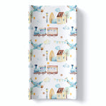 Honey Lemonade Soft Fabric Changing Pad Cover with Airplane Train Design for Baby Nursery - Baby & Toddler > Diapering > Changing Mat & Tray Covers > Diaper Changing Pad Covers