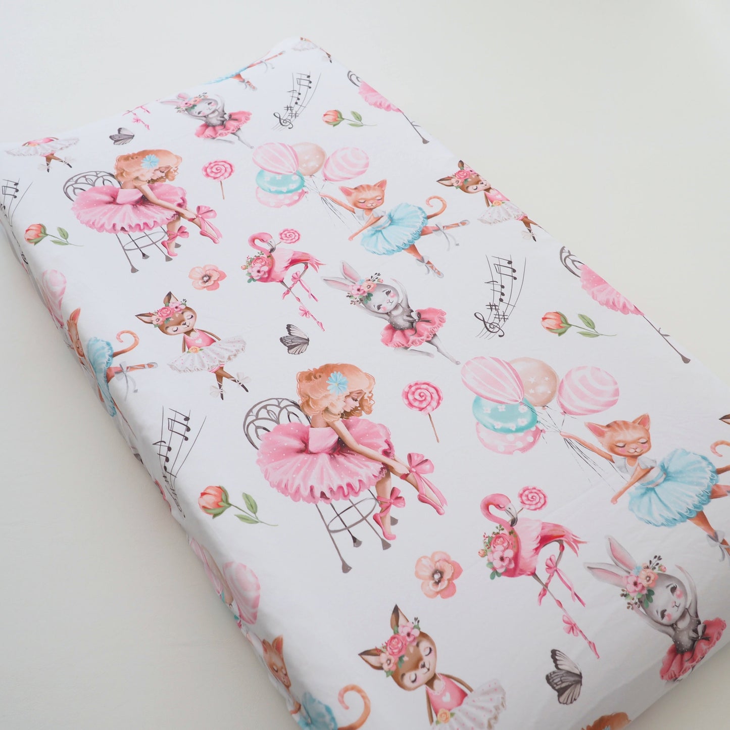 Changing Pad Cover Ballerinas Soft and Stretchy Nursery Accessory Honey Lemonade
