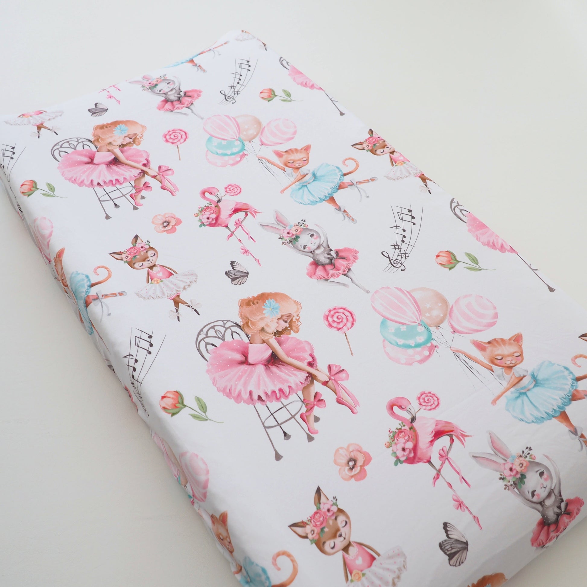 Changing Pad Cover Ballerinas Soft and Stretchy Nursery Accessory Honey Lemonade