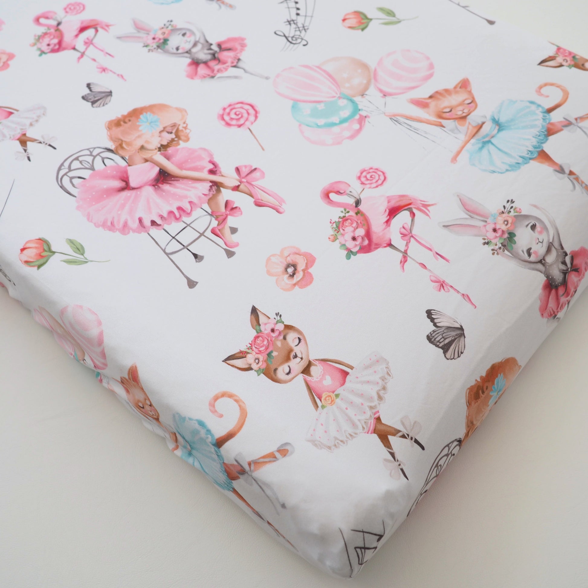 Changing Pad Cover Ballerinas Soft and Stretchy Nursery Accessory Honey Lemonade