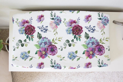 Changing Pad Cover - Blue Floral