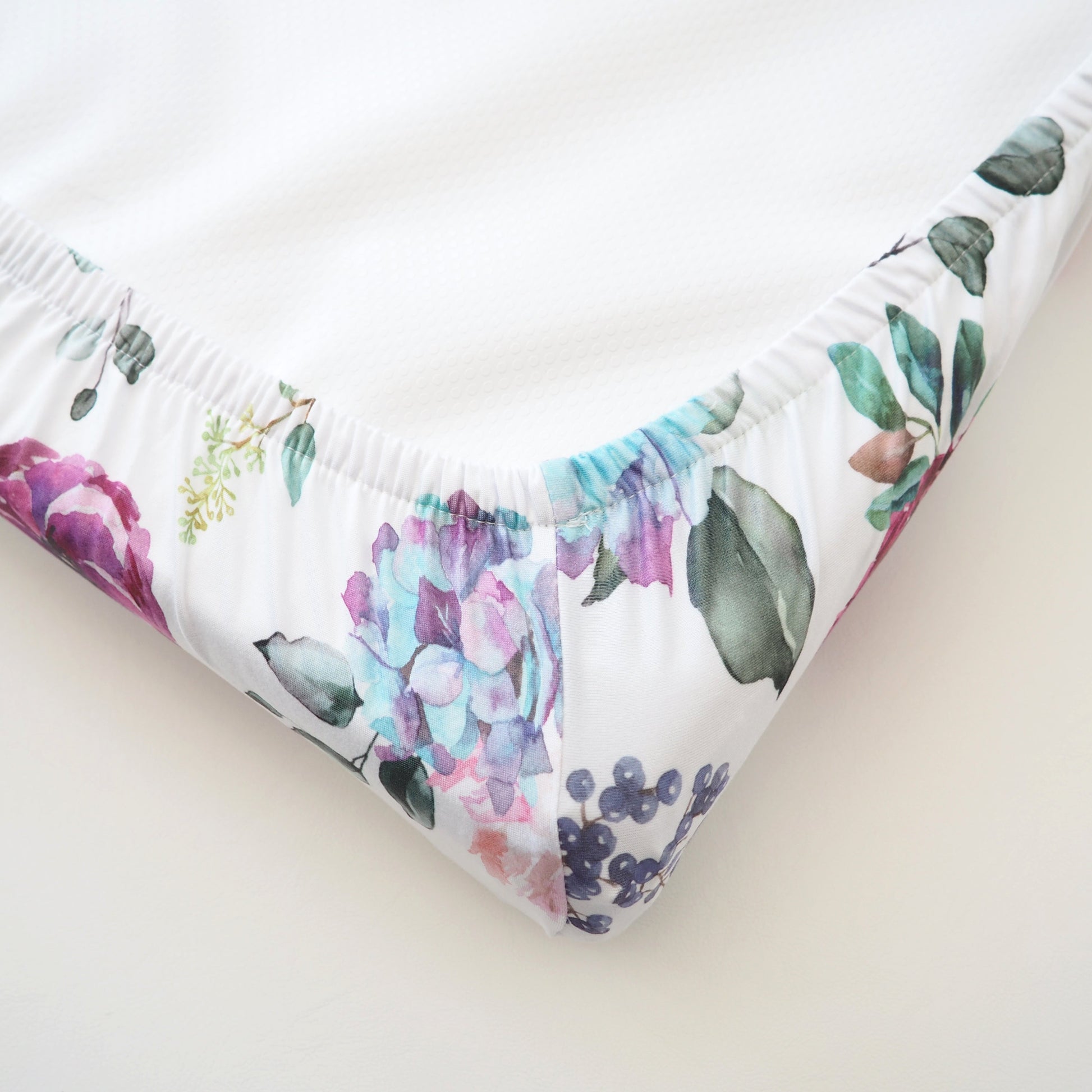 Blue Floral Changing Pad Cover Soft Nursery Decor Honey Lemonade