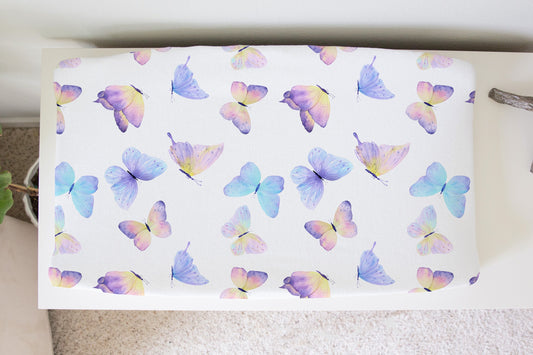 Butterfly Changing Pad Cover Adorable Nursery Decor Soft and Durable Honey Lemonade