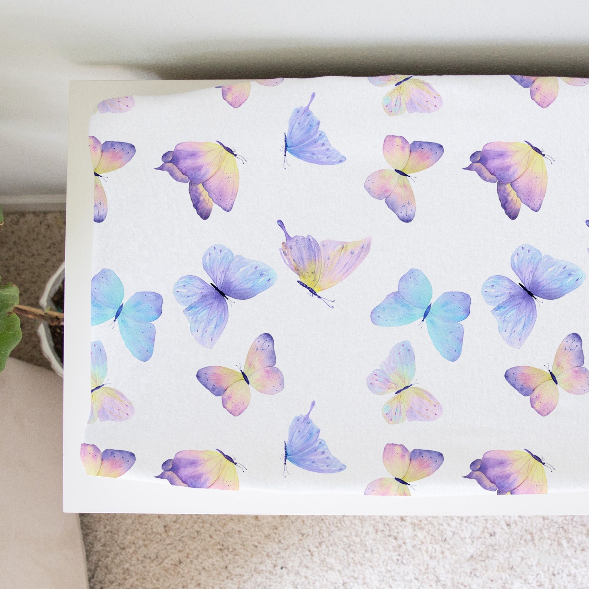Butterfly Changing Pad Cover Adorable Nursery Decor Soft and Durable Honey Lemonade