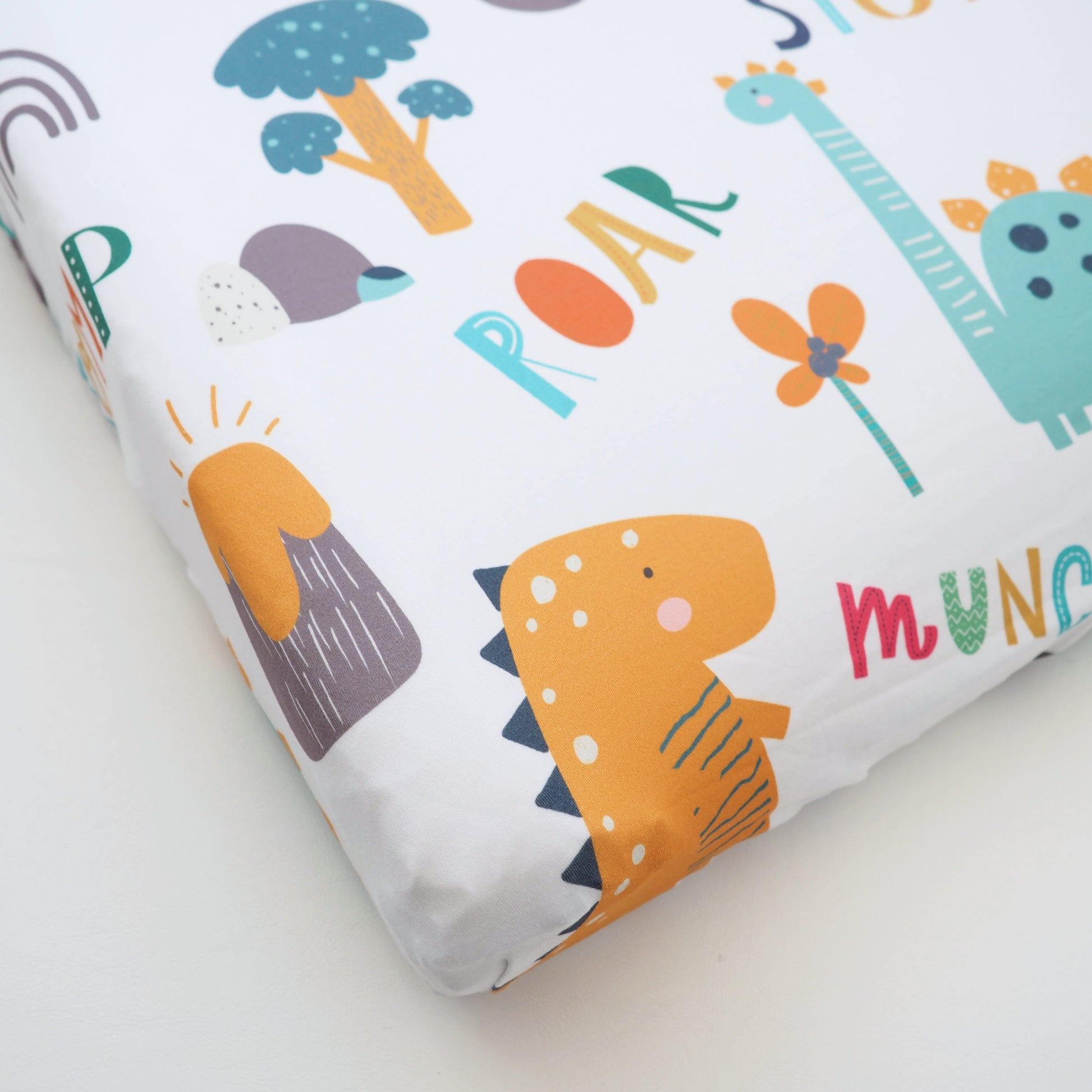 Dinosaur Changing Pad Cover for Baby Nursery Decor Honey Lemonade