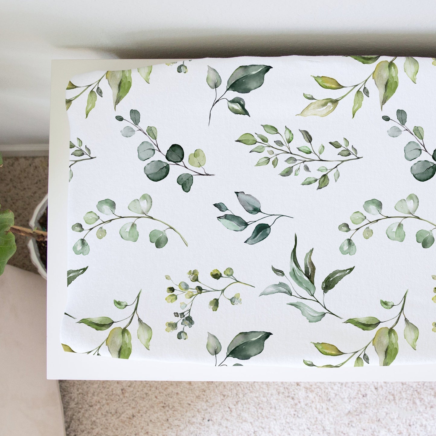 Eucalyptus Changing Pad Cover for Nursery Decor and Baby Comfort Honey Lemonade