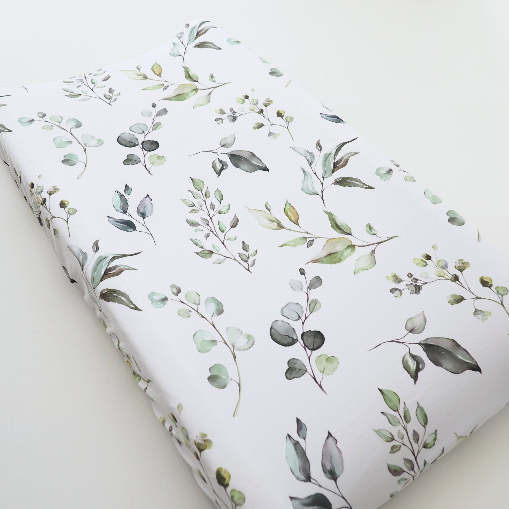 Honey Lemonade Eucalyptus Changing Pad Cover with Soft Fabric for Baby Comfort - Baby & Toddler > Diapering > Changing Mat & Tray Covers > Diaper Changing Pad Covers