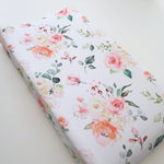 Honey Lemonade Changing Pad Cover - Peach Floral - 