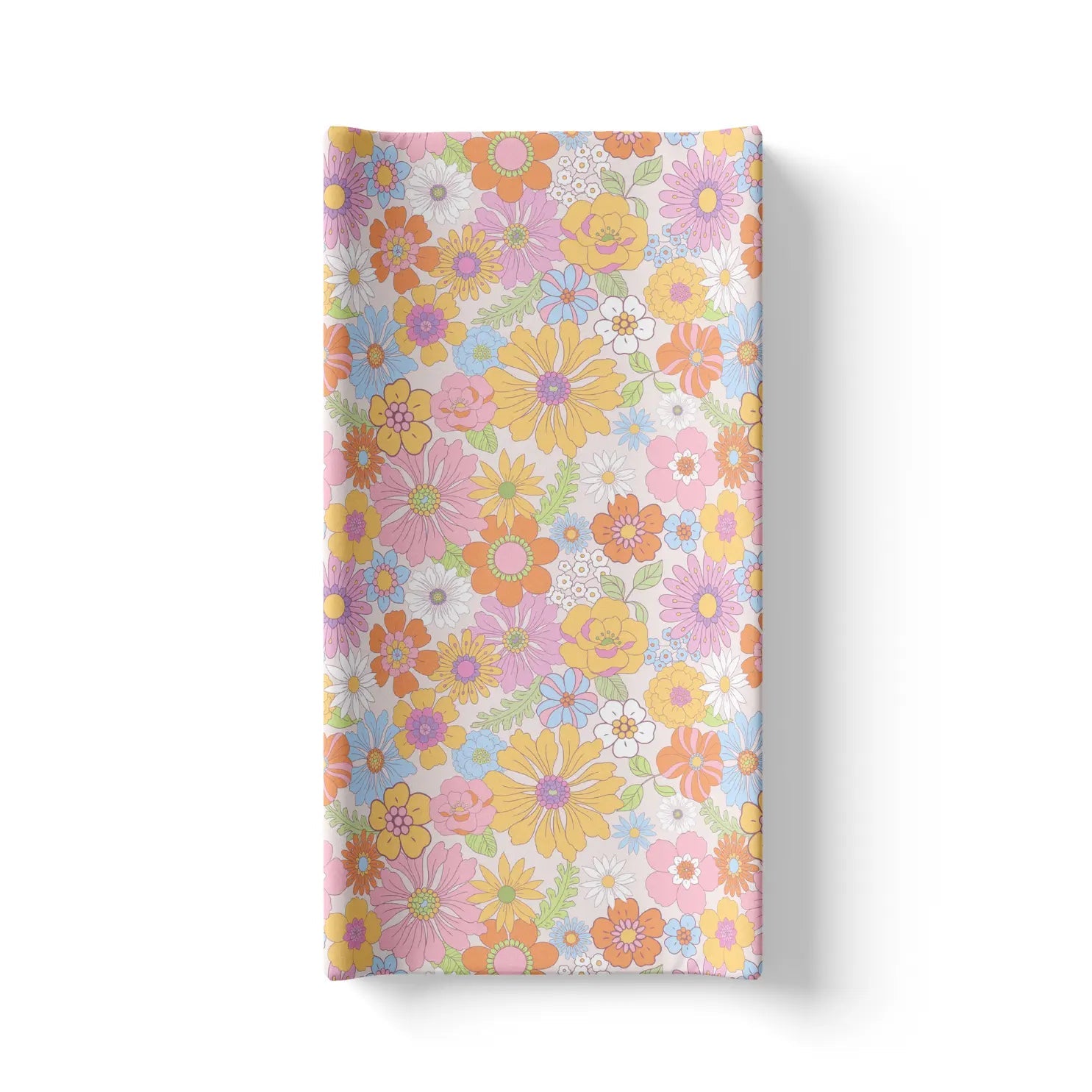 Honey Lemonade Changing Pad Cover - Retro Floral - 