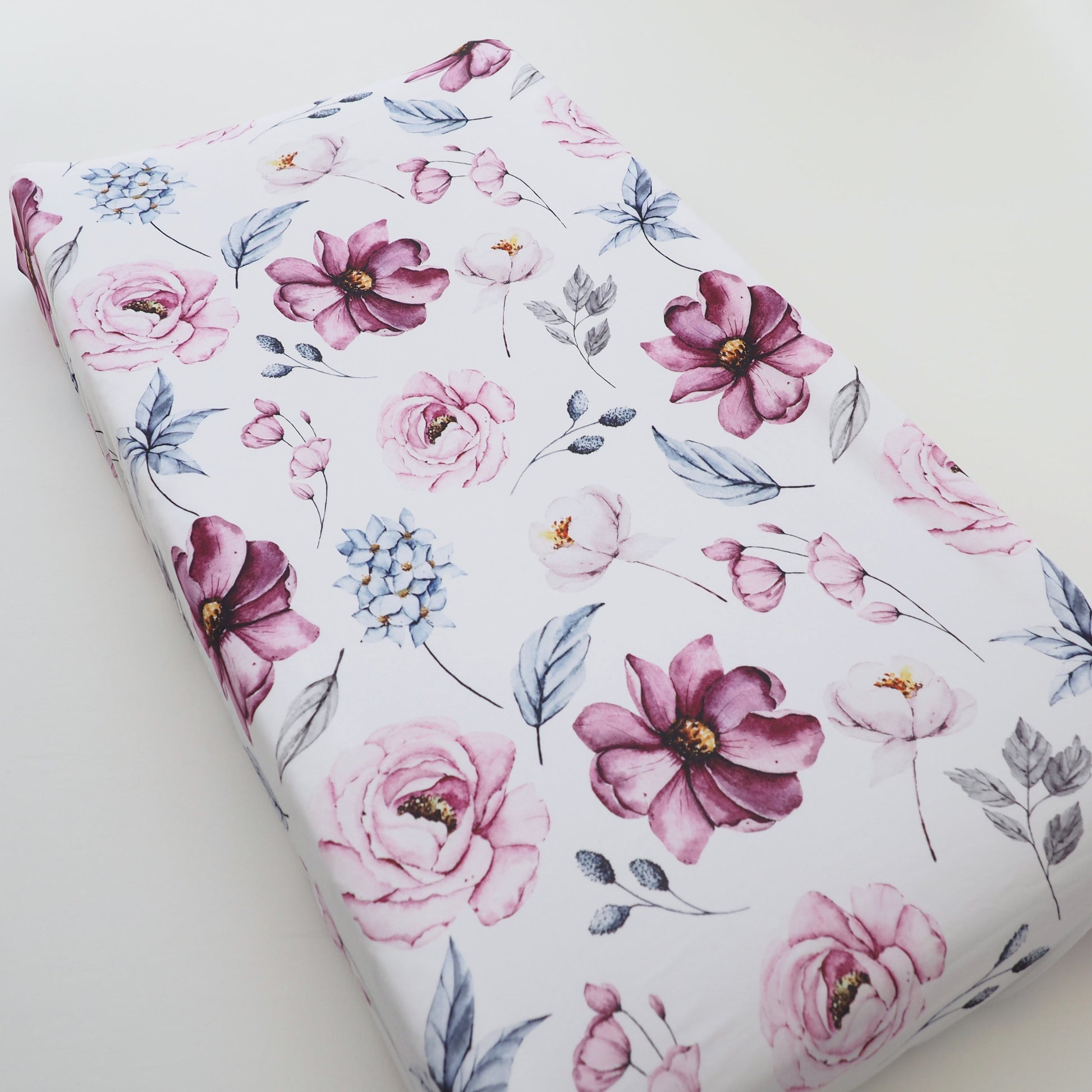 Vintage Floral Changing Pad Cover for Baby Nursery Soft Stretchy Fabric Honey Lemonade