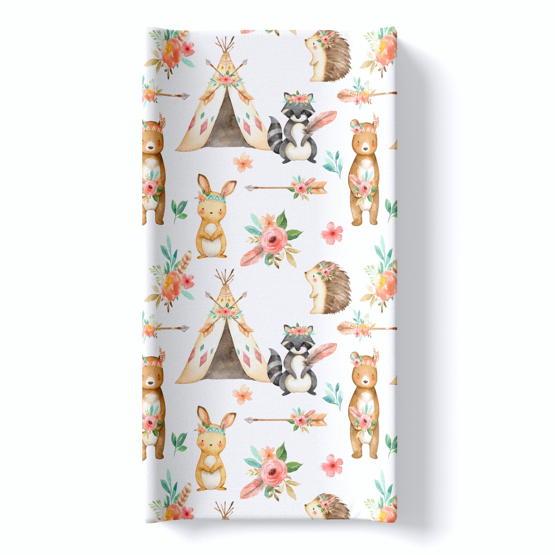 Changing Pad Cover Woodland Tribe Soft Fabric Nursery Accessory Honey Lemonade