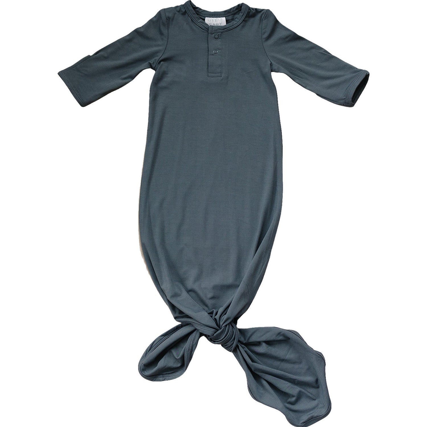 Mebie Baby Charcoal Bamboo Rayon Knot Gown For Newborns Size 0 To 3 Months - 